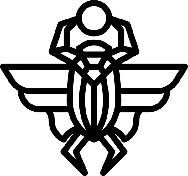 Escarabajo Icono Insecto Egipcio — Archivo Imágenes Vectoriales