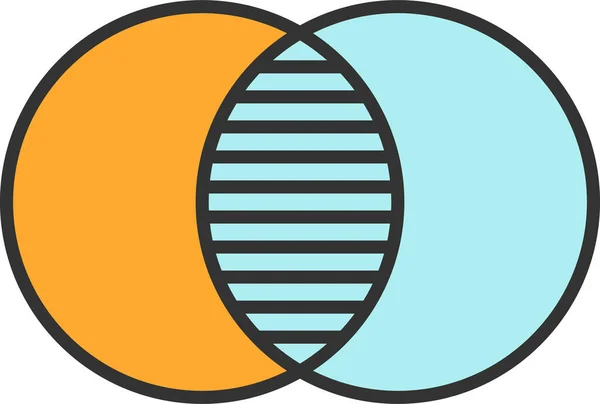 Διάγραμμα Εικονίδιο Διάγραμμα Κύκλο Στυλ Γεμάτο Περίγραμμα — Διανυσματικό Αρχείο