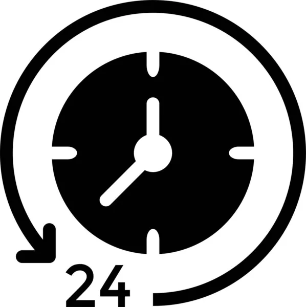 Alarma Alarmclock Icono Alerta Estilo Sólido — Archivo Imágenes Vectoriales