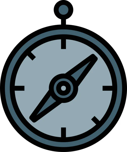 Kompass Markör Riktning Ikon Fylld Kontur Stil — Stock vektor