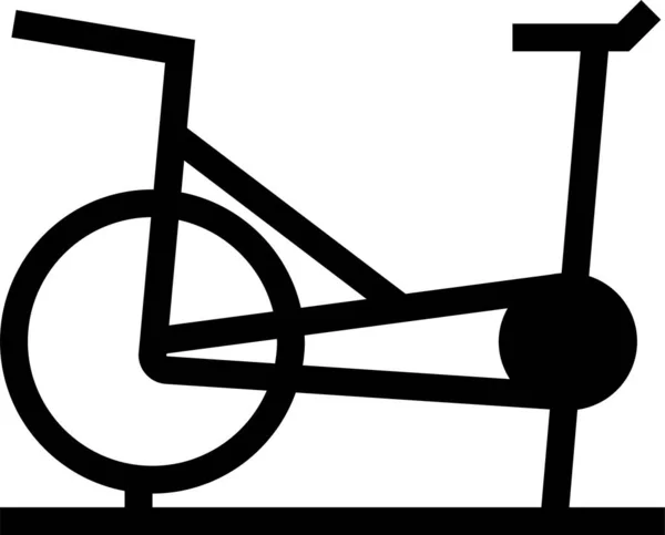 Ikona Roweru Rowerowego Stałym Stylu — Wektor stockowy