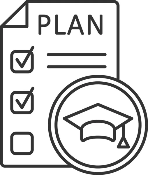 Curriculum Schedule Syllabus Icon — Stock Vector