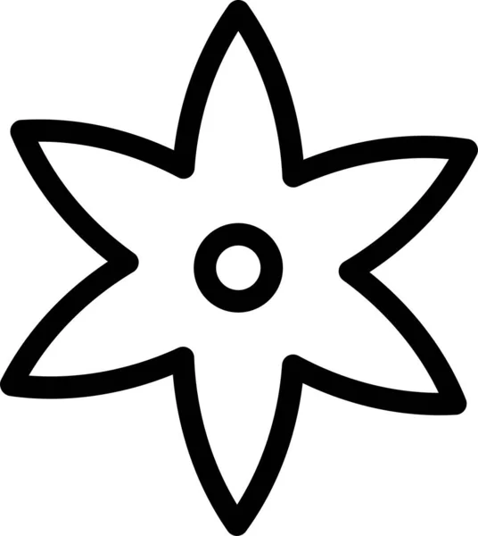 Иконка Роста Цветка Стиле Контура — стоковый вектор