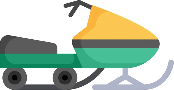 Moto Nieve Transporte Icono Invierno — Vector de stock