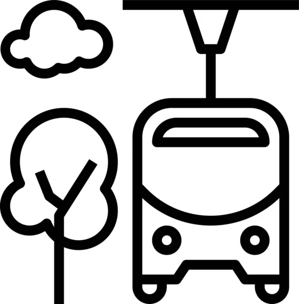 Tramwaj Transportu Publicznego Ikona — Wektor stockowy