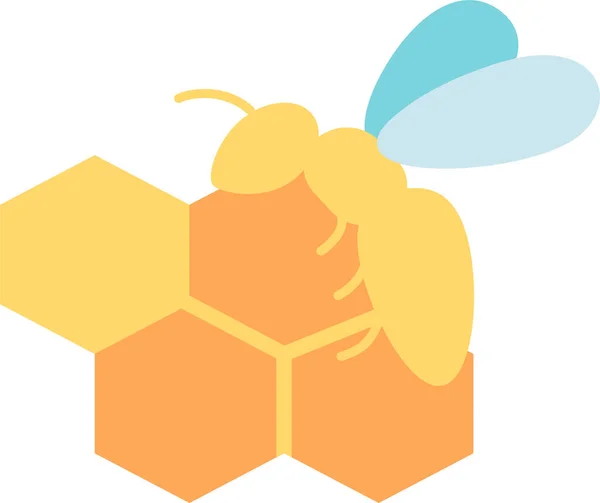 Бджолиний Мед Органічна Ікона — стоковий вектор