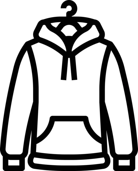 Sudadera Con Capucha Icono Estilo — Archivo Imágenes Vectoriales