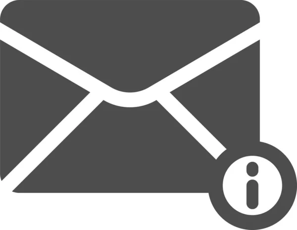 Email Információs Mail Ikon Szilárd Stílusban — Stock Vector