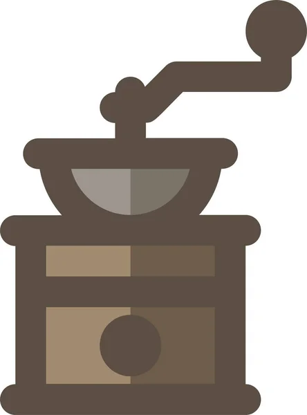 Kahve Öğütücü Kahve Değirmeni Değirmeni Kahve Öğütücü Ikonu — Stok Vektör