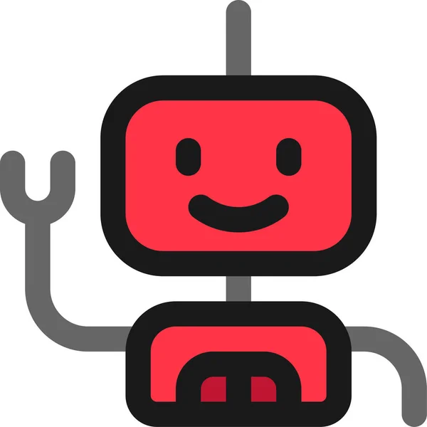 Робот Андроїд Розумна Іконка — стоковий вектор