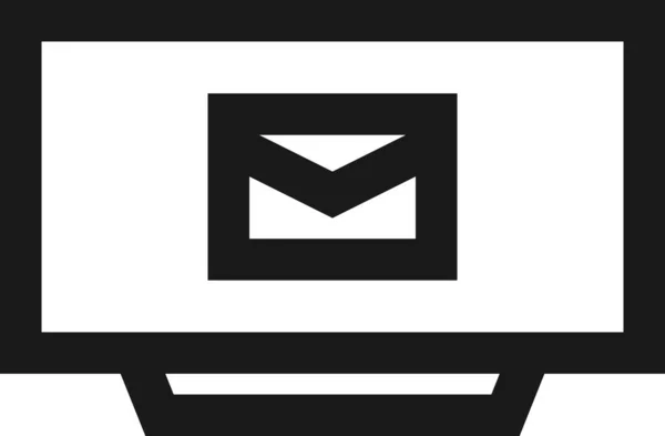 Email Üzenet Ikon Szilárd Stílusban — Stock Vector