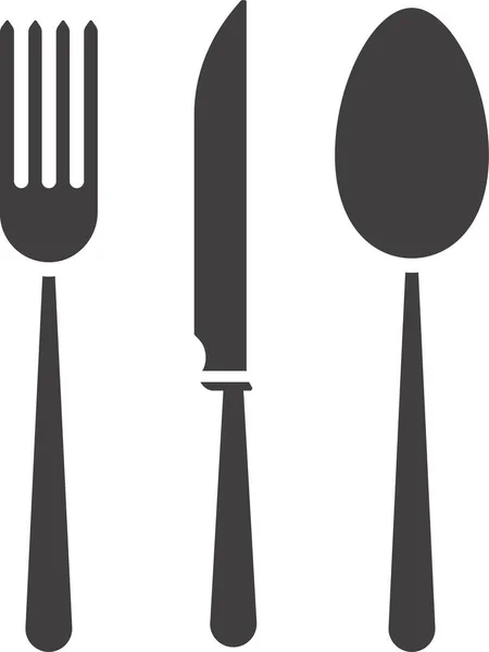 Crockery Cutlery Fork Icon Solid Style — Stock Vector