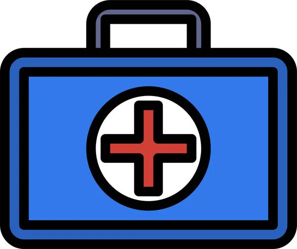 Boîte Aide Icône Urgence — Image vectorielle