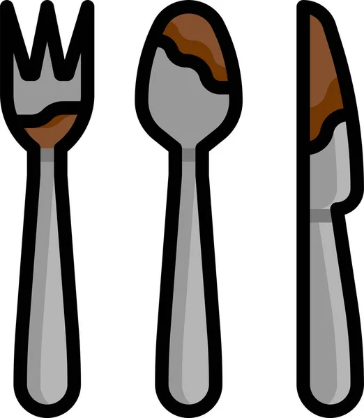 Cutlery Furniture Household Icon — Stock Vector