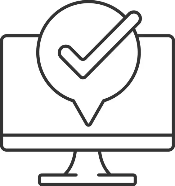 Ikona Obsługi Sprawdzania Systemu Komputerowego — Wektor stockowy