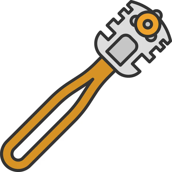 Construction Instrument Tool Icon Filled Outline Style — Stock Vector