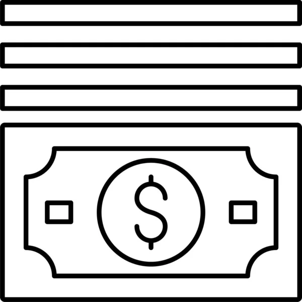 Cash Dollar Money Icon Business Management Category — Stock Vector