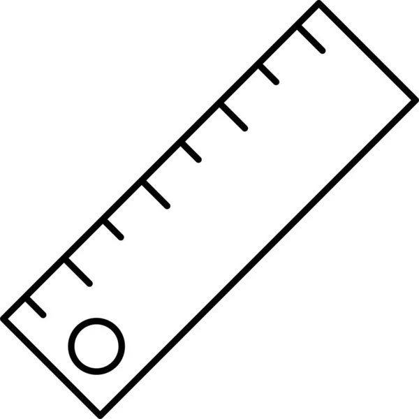 Ikona Linijki Miernika Geometrii — Wektor stockowy