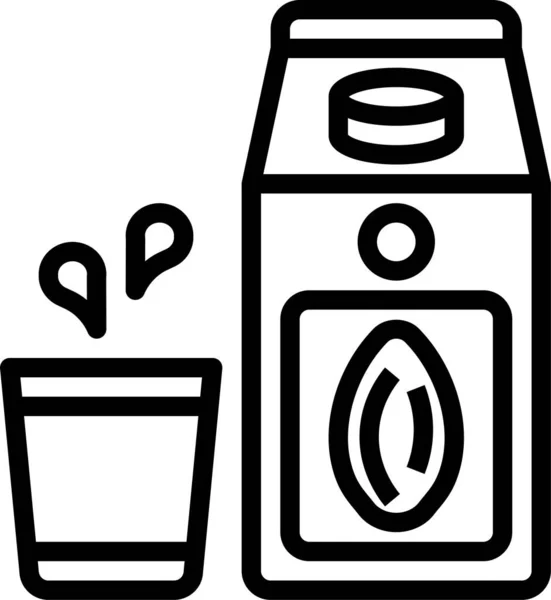 Γάλα Αμυγδάλου Υγιές Εικονίδιο — Διανυσματικό Αρχείο