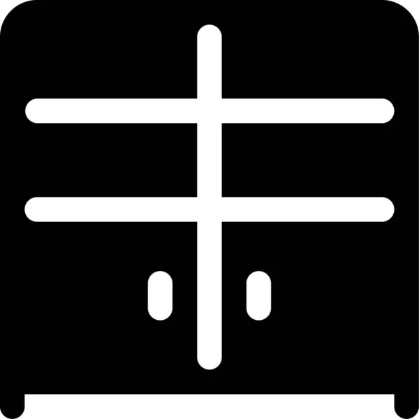 Значок Книжкової Полиці Книжкової Шафи — стоковий вектор