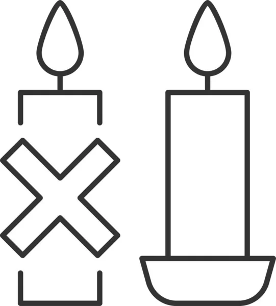 Candelabro Cera Titular Icono — Archivo Imágenes Vectoriales