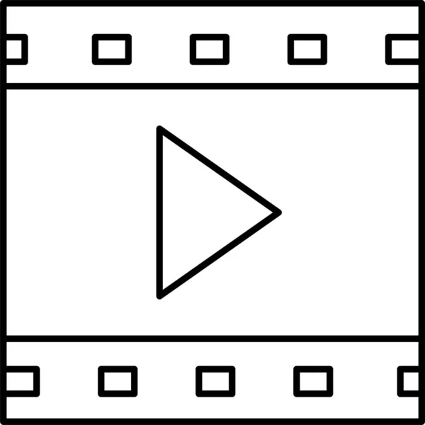 Wiedergabeliste Video Streaming Symbol — Stockvektor