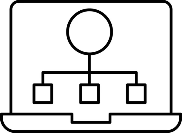 Ikona Grafu Síťového Připojení — Stockový vektor