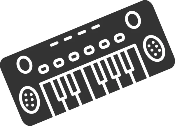 Kind Instrument Kid Icoon Solide Stijl — Stockvector