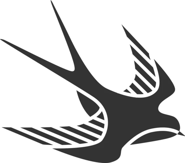 Икона Животного Искусства Тела Птицы Твердом Стиле — стоковый вектор