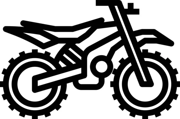 Motorcross Motorfiets Icoon — Stockvector