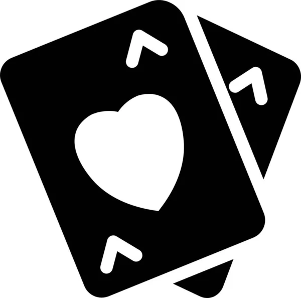 Casino Club Glücksspiel Ikone Soliden Stil — Stockvektor