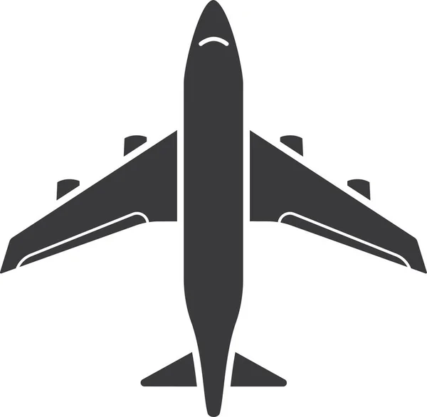 Flugzeug Flugzeug Flughafen Ikone Soliden Stil — Stockvektor
