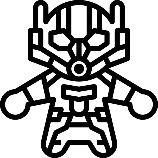 Antman Avasers Avatars Icon Outline Style — 스톡 벡터