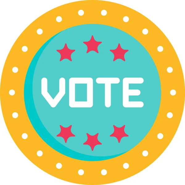 Vote Badge Campaign Icon — Stock Vector