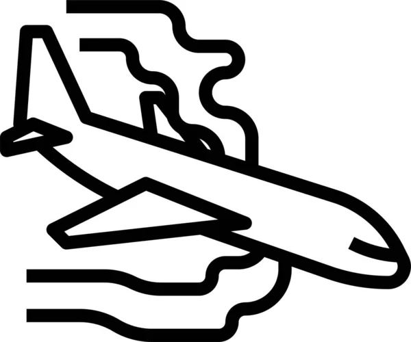 Ikon Kerusakan Pesawat Kecelakaan - Stok Vektor