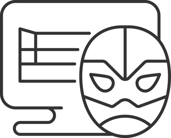 Juego Línea Lucha Libre Icono Del Deporte — Vector de stock