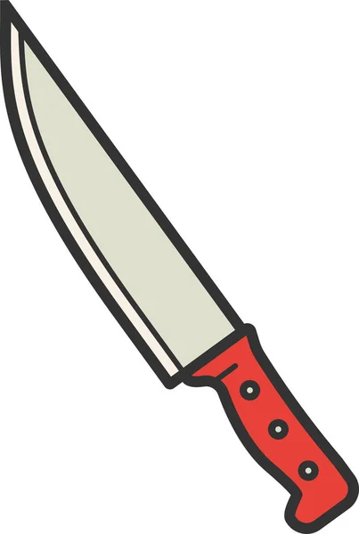 Chopper Cutlery Knife Icon Filled Outline Style — Stock Vector