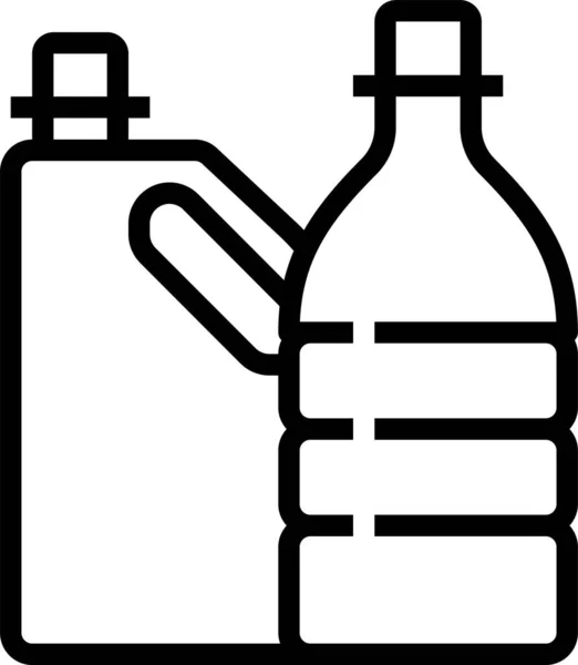 Mendaur Ulang Ikon Botol Plastik - Stok Vektor