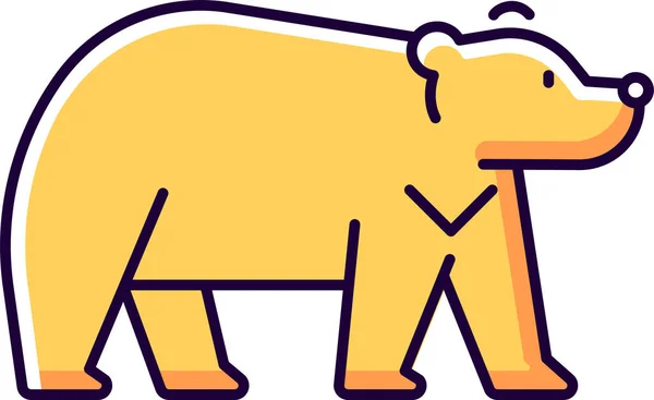 Bear Mammal Endemic Icon — Stock Vector