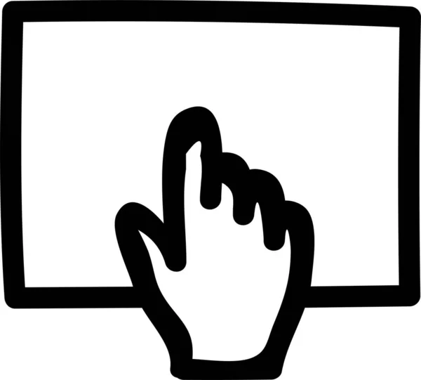 Εικονίδιο Χέρι Χειρονομία Δάχτυλο Στο Χέρι Στυλ — Διανυσματικό Αρχείο