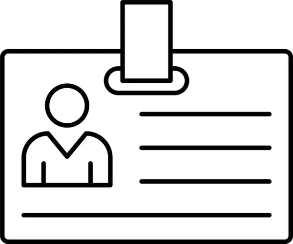 Icône Identification Carte Badge Dans Catégorie Gestion Entreprise — Image vectorielle