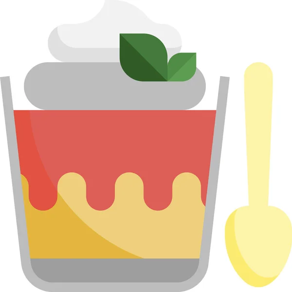 Mousse Chocolate Gastronomy Icon — Stock Vector