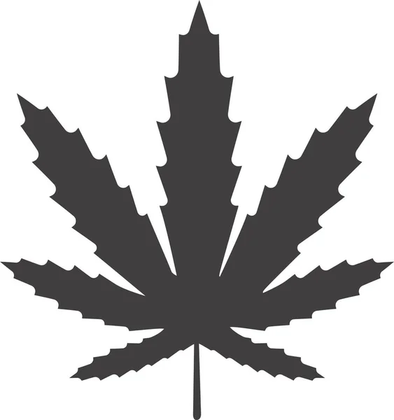 Cannabis Droge Haschisch Soliden Stil — Stockvektor