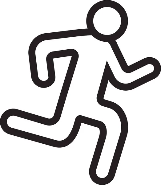 Actividad Atletismo Icono Aptitud Estilo Esquema — Vector de stock