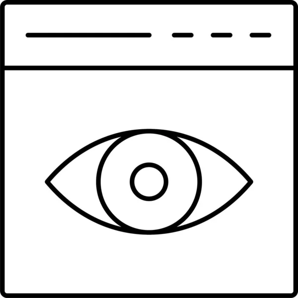 Browser Auge Seite Symbol Der Kategorie Fotografie — Stockvektor