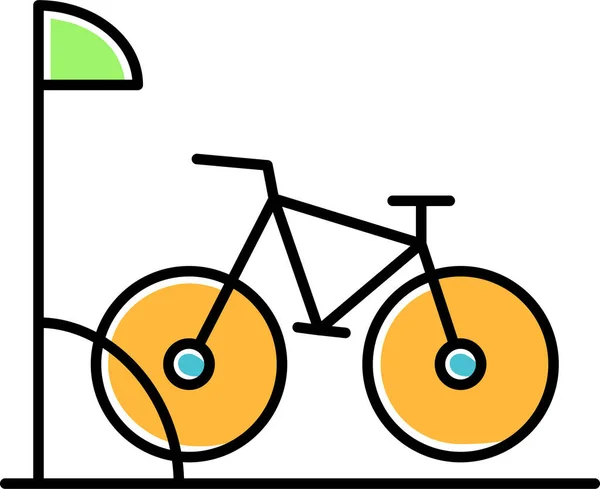 Bicicleta Bicicleta Bicicleta Icono — Vector de stock