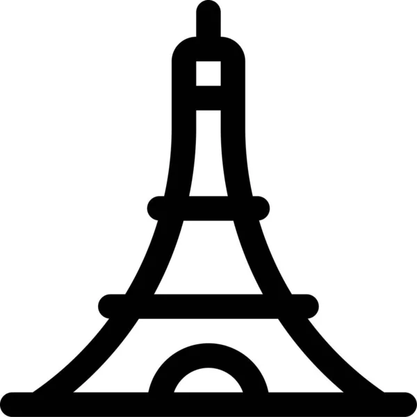 Torre Eiffel Icono París — Vector de stock