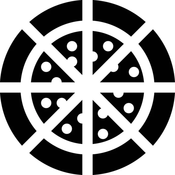 Икона Пиццы Пекарне — стоковый вектор