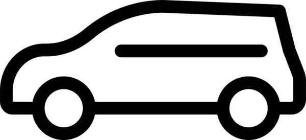 Auto Auto Veřejná Ikona Stylu Osnovy — Stockový vektor