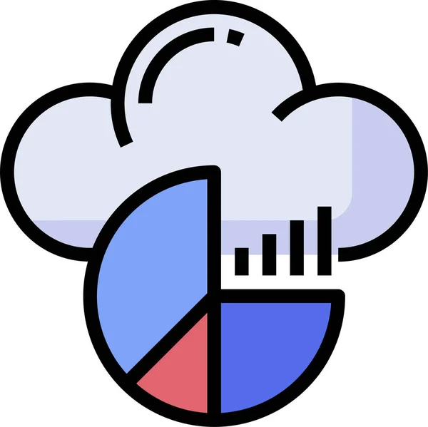 Analyse Analytics Cloud Pictogram — Stockvector